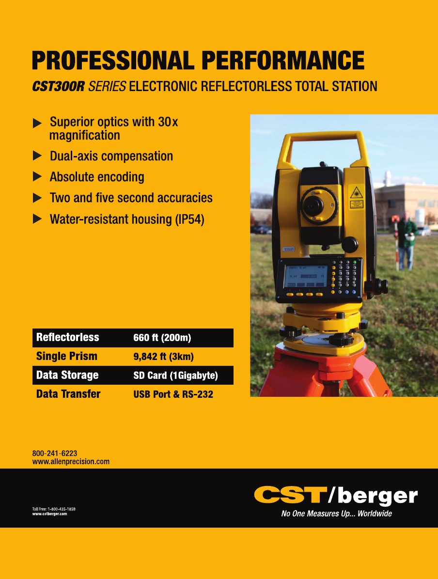 CST/berger Robotics Prism 65-360R-2 for Robotic Total Stations Made in USA 